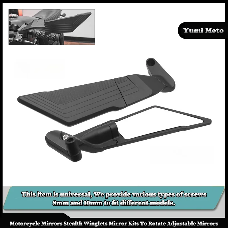 

Motorcycle Mirrors Stealth Winglets Mirror Kits To Rotate Adjustable Mirrors For KTM RC125 / 125 Duke / Duke200 / DUKE250