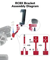 Radiolink RC8X Holder Mount 5.8G FPV Monitor Screen Phone Bracket CNC Aluminum Alloy RC Device for Remote Controller RC8X