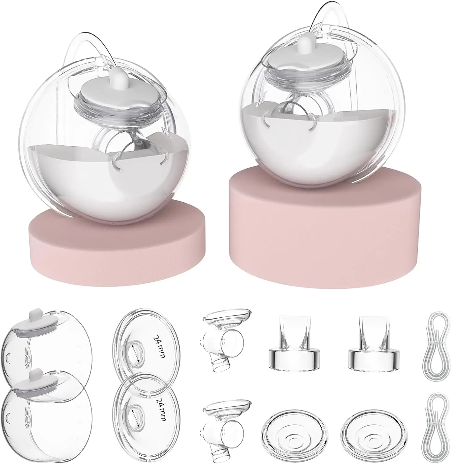 CaraCups Wearable Milk Collection, Hands-Free Collection Cups Compatible with Spectra S1/S2/9 Plus/SG, Fit for Medela/Lansinoh