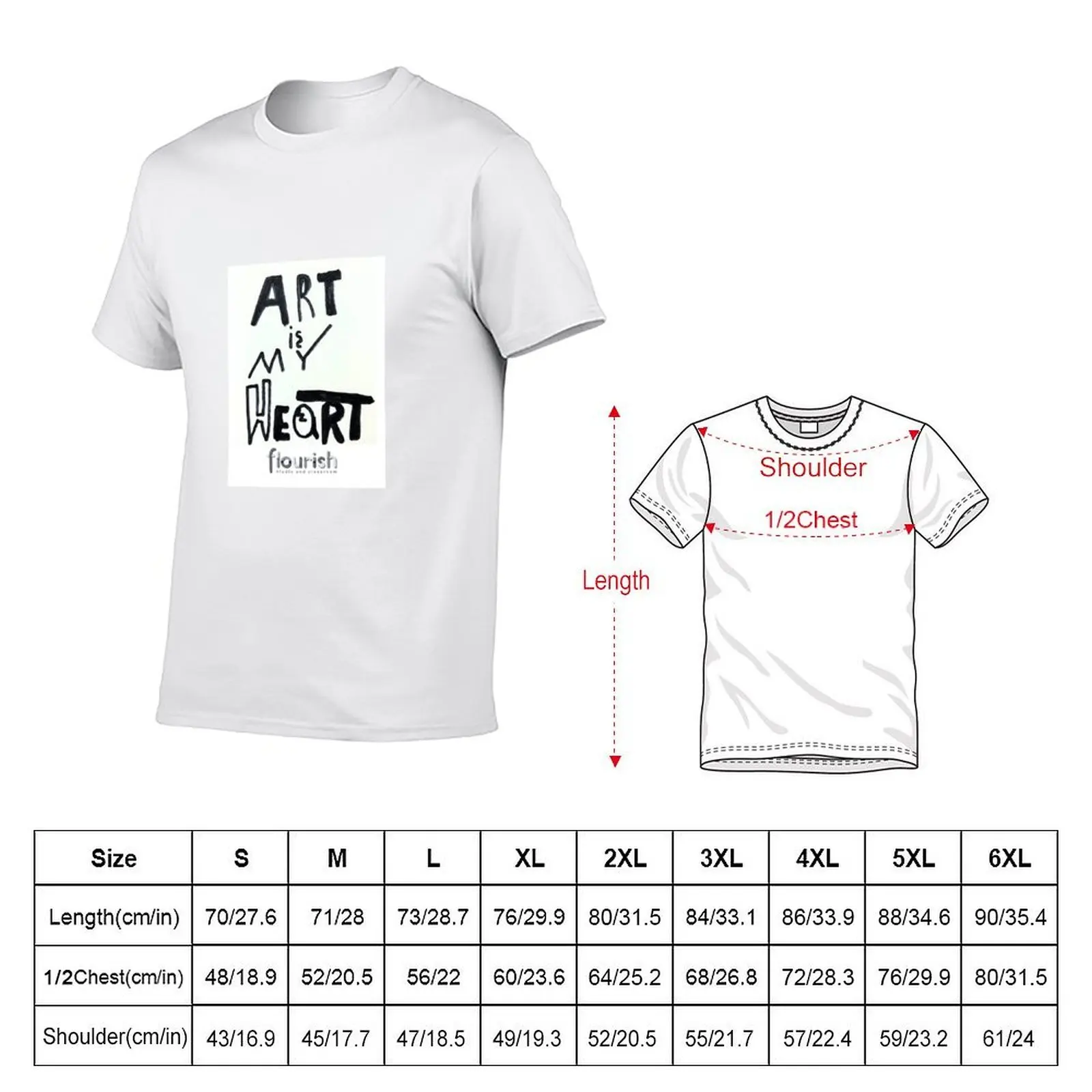 Art is My Heart (artist: Arlo R.) T-Shirt funny t shirts man man t shirt summer T-Shirt