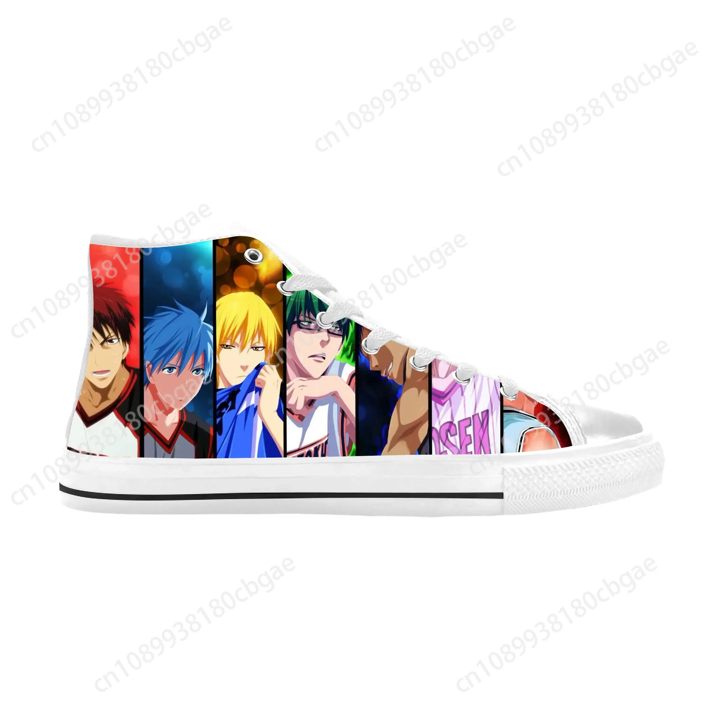 Japanese Anime Manga Kuroko No Basket Basketball Casual Cloth Shoes High Top Comfortable Breathable 3D Print Men Women Sneakers