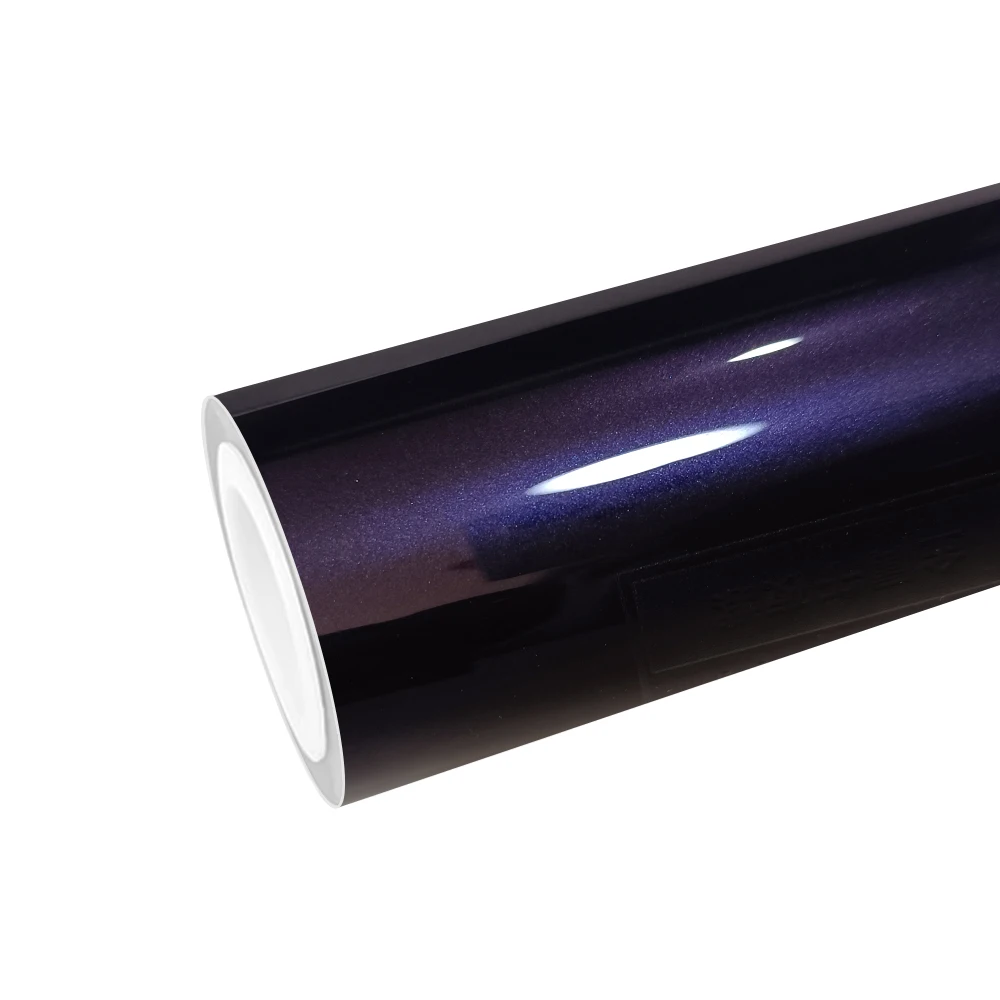 Gran oferta, precio de fábrica, alta calidad, PET brillante, envoltura de vinilo para coche, PET, Metal mate, envoltura de vinilo púrpura medianoche