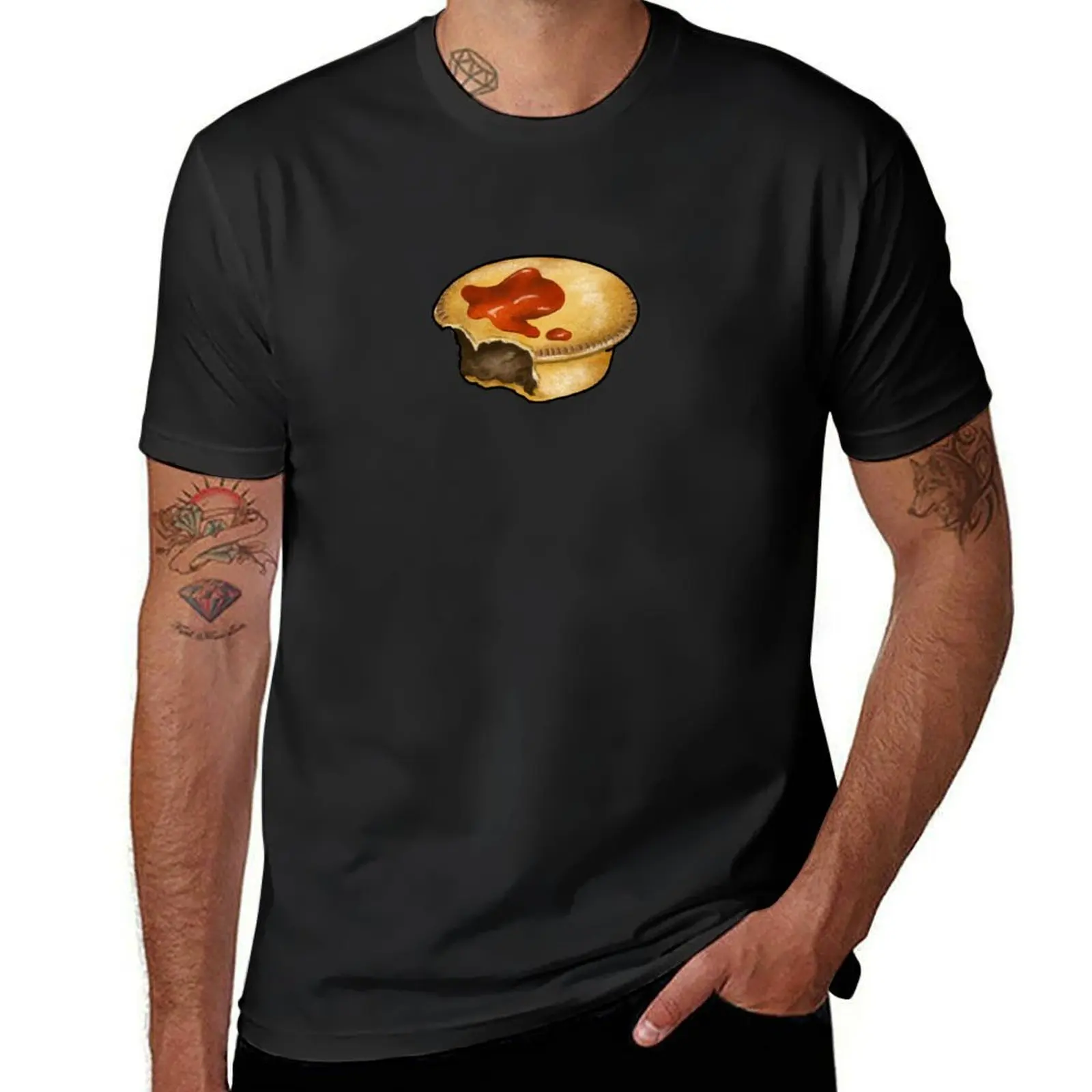 Aussie Meat Pie Floater T-Shirt customs Blouse korean fashion big and tall t shirts for men