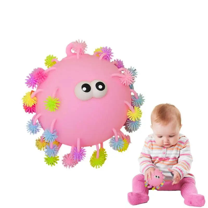 

Glow In The Dark Ball Colorful Novelty Large Hedgehog Hairy Ball Creative Cool Ball Toy Safe Multifunctional Luminous Toy Ball