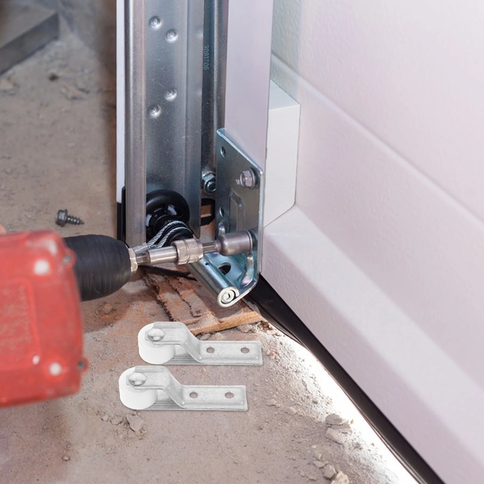 2 Buah Roda Rol Pemandu Pintu Operasi Halus dan Senyap Pemasangan Mudah untuk Penggantian Rel Pintu Geser Garasi Kamar Mandi