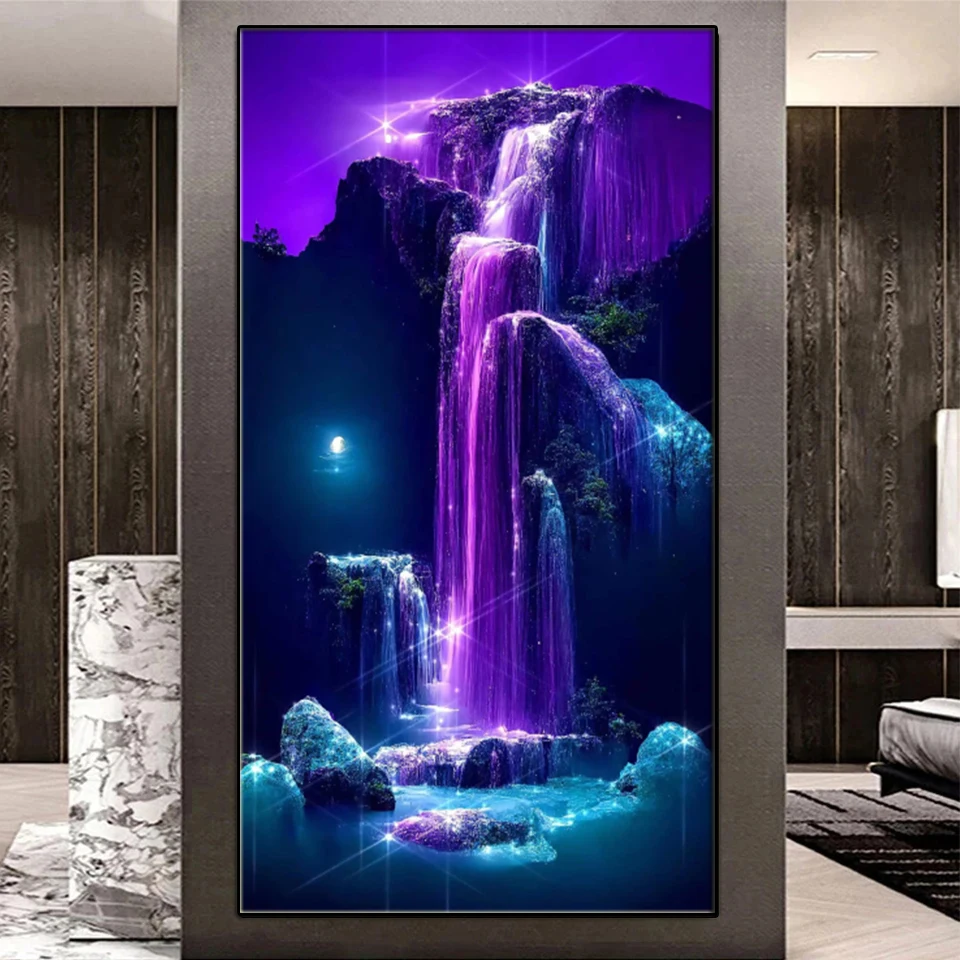 

5D фэнтезийные пейзажи, алмазная живопись, лес, водопады, полная Алмазная вышивка, вышивка крестиком, мозаика, фотонаборы, домашний декор
