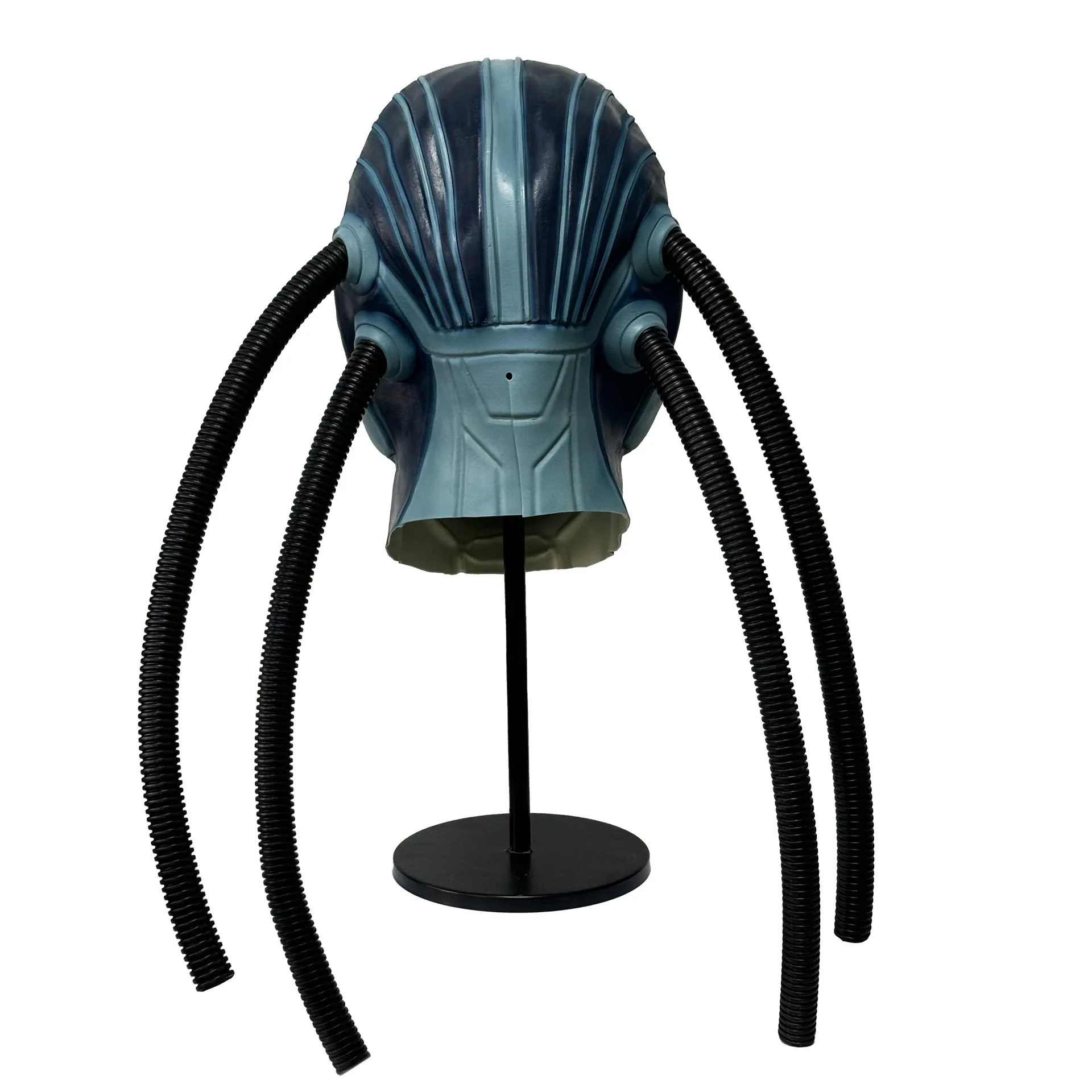 Alien-Vollkopf-Latexmaske Weltraumkreatur-Maske mit flexiblen Schläuchen Halloween Cosplay Karneval Kostüm-Requisite für Erwachsene – Detail 2