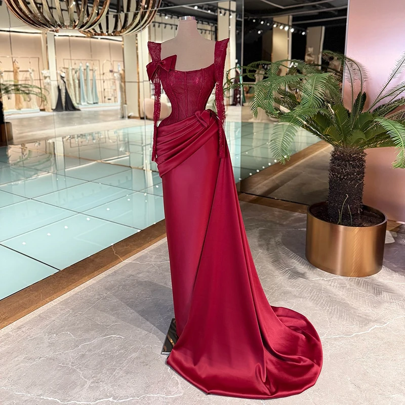 

Thinyfull Вечерние платья русалки для выпускного вечера Саудовская Аравия Кружевное вечернее платье с длинными рукавами Женские коктейльные платья для выпускного вечера по индивидуальному заказу