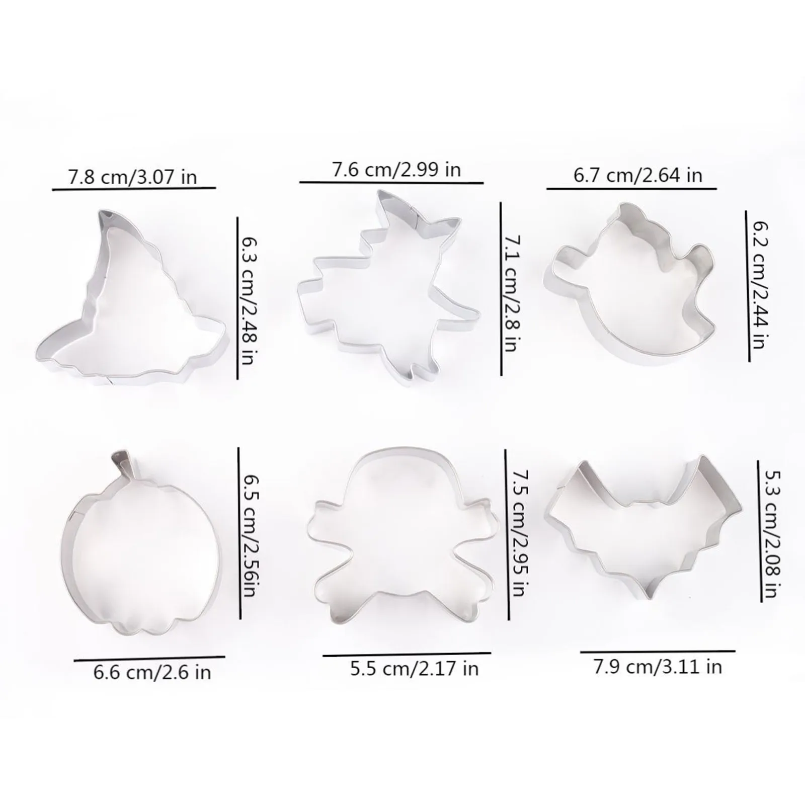 Stainless Steel Halloween Cookie Baking Tools Set Pumpkin Spider Cookie Cutter Pieces Complete Baking Utensils Home Goods