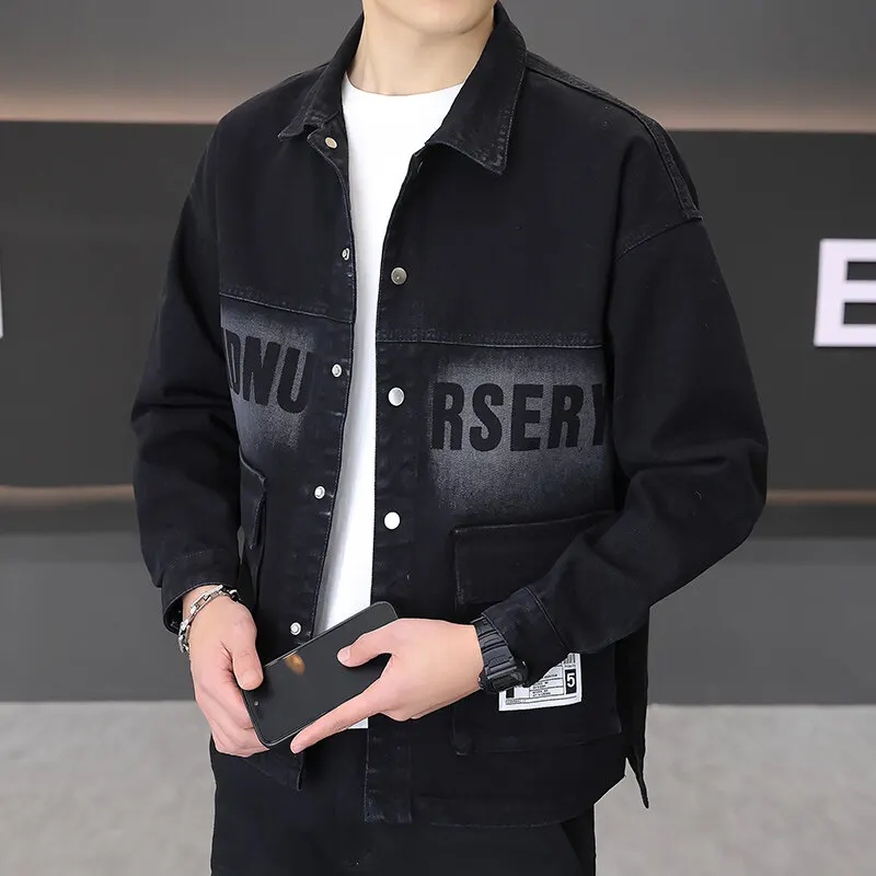 

Знаменитый стиль 2025, высококачественная осенняя модная трендовая джинсовая рубашка, куртка, джинсовая рубашка