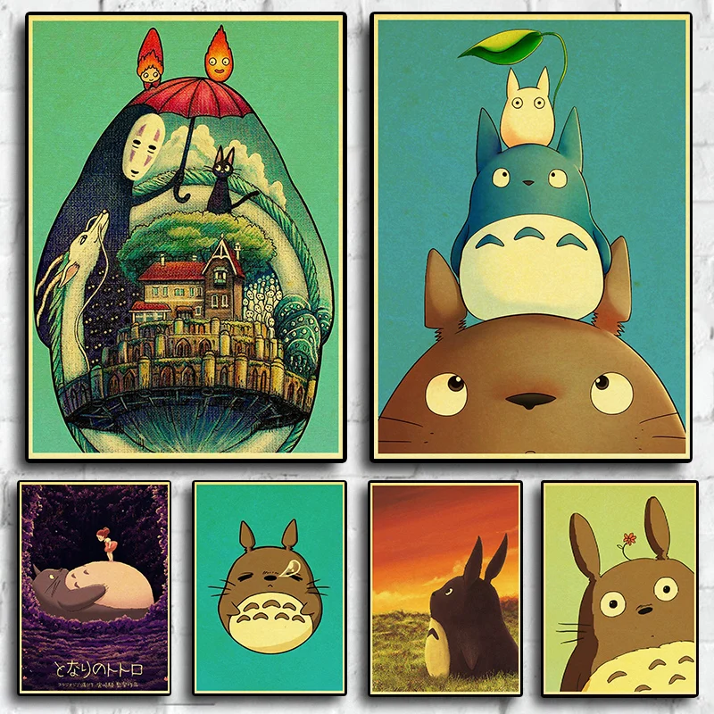 DIY Painting By Numbers Miyazaki Japan Anime Hayao Totoro Oil Painting Handmade Wall Art Bedroom Kids Room Decoration Home Decor