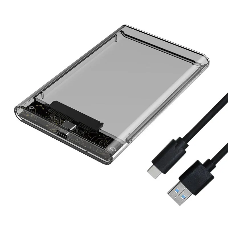 

USB 3.1 SSD/HDD Прозрачный жесткий диск 2,5-дюймовый последовательный порт Механический твердотельный накопитель для ноутбука Мобильный жесткий диск