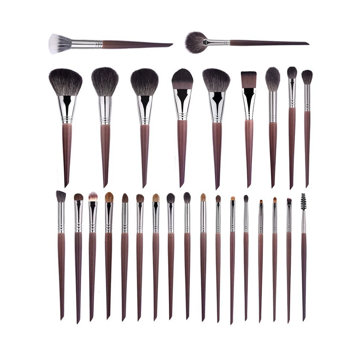 28Pcs Makeup Brush Set, a Full Cangzhou Animal Hair Wool Brushes for Makeup Artists