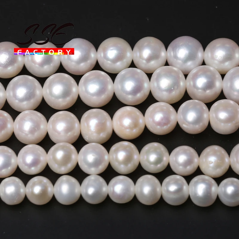 Top Quality Natural Ffreshwater Cultured Pearl Beads Nearly Round Shape Loose Beads For Jewelry Making DIY Bracelet Necklace 15