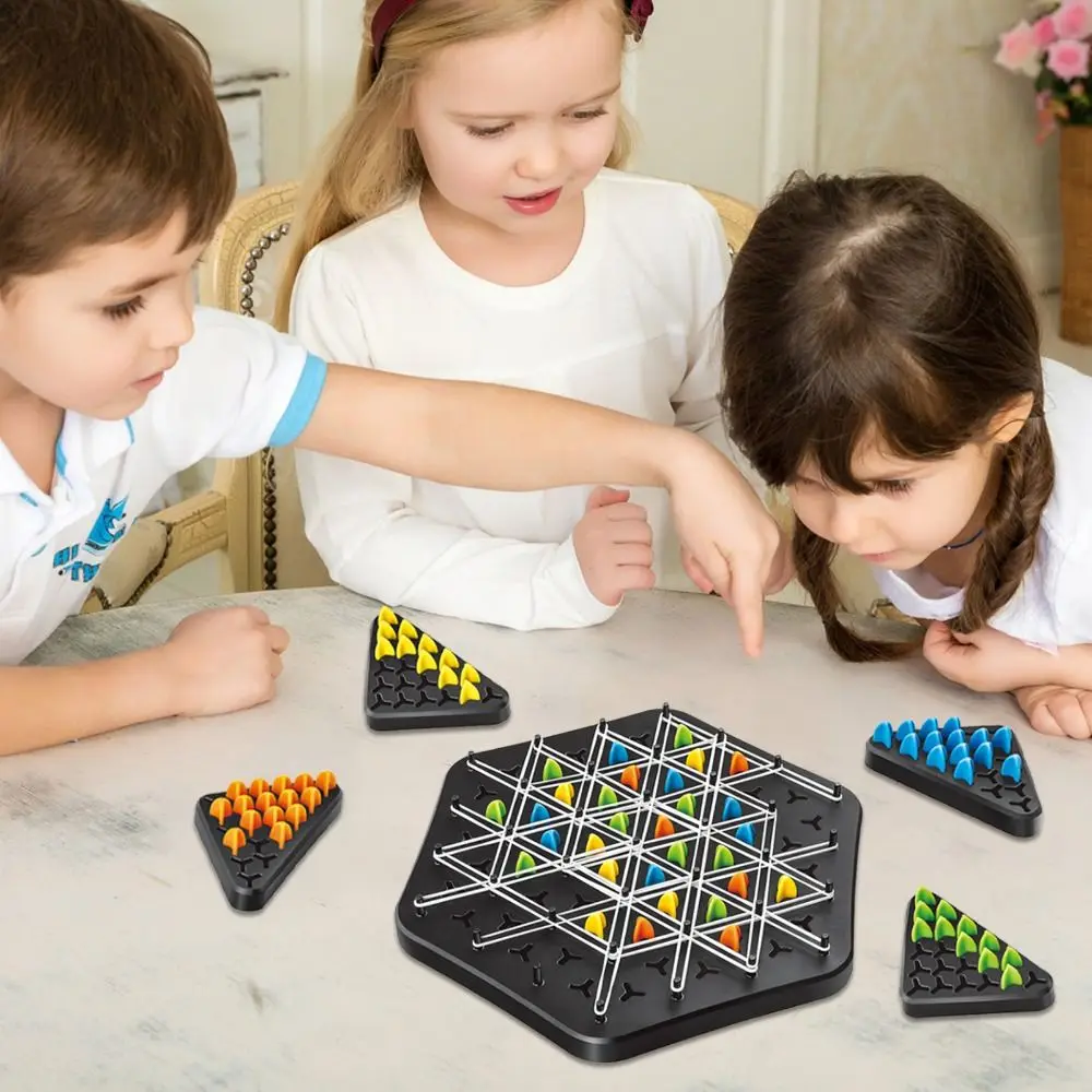 Chain Triangle Chess Game Chain Triangle Game Exercise Thinking Toys Interactive Peg Game Triggle Board Game