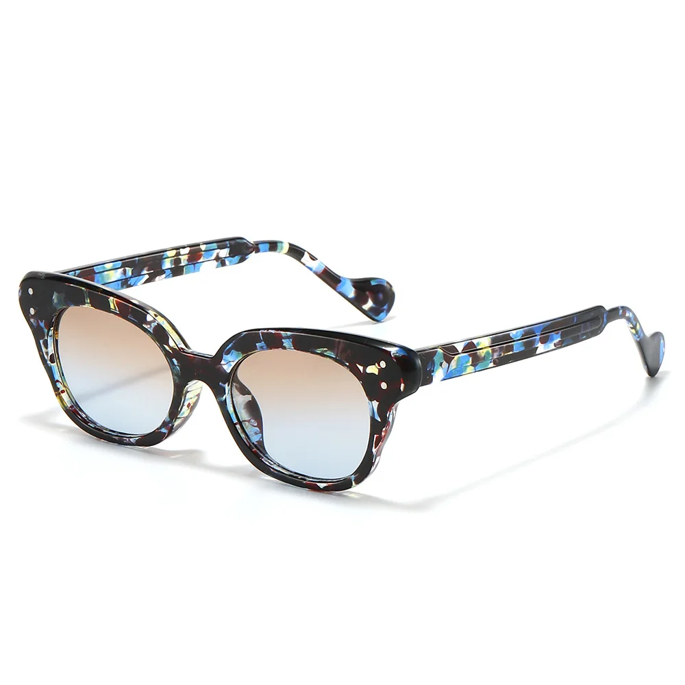 

2025 Luxury Tortoiseshell Cat Eye Gradient Women Sunglasses Personality Brand Package Color Design Casual Men Sun Glasses UV400