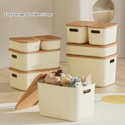 New Desk Sundries Storage Box With Lid Wardrobe Clothes Drawer Plastic Basket Container Organizer For Cosmetics Small Things