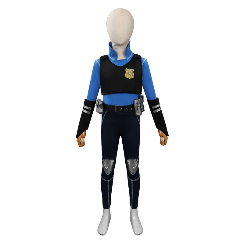 

Kids Children Judy Cosplay Costume Policeee Uniform Outfits Halloween Carnival Suit$0$k