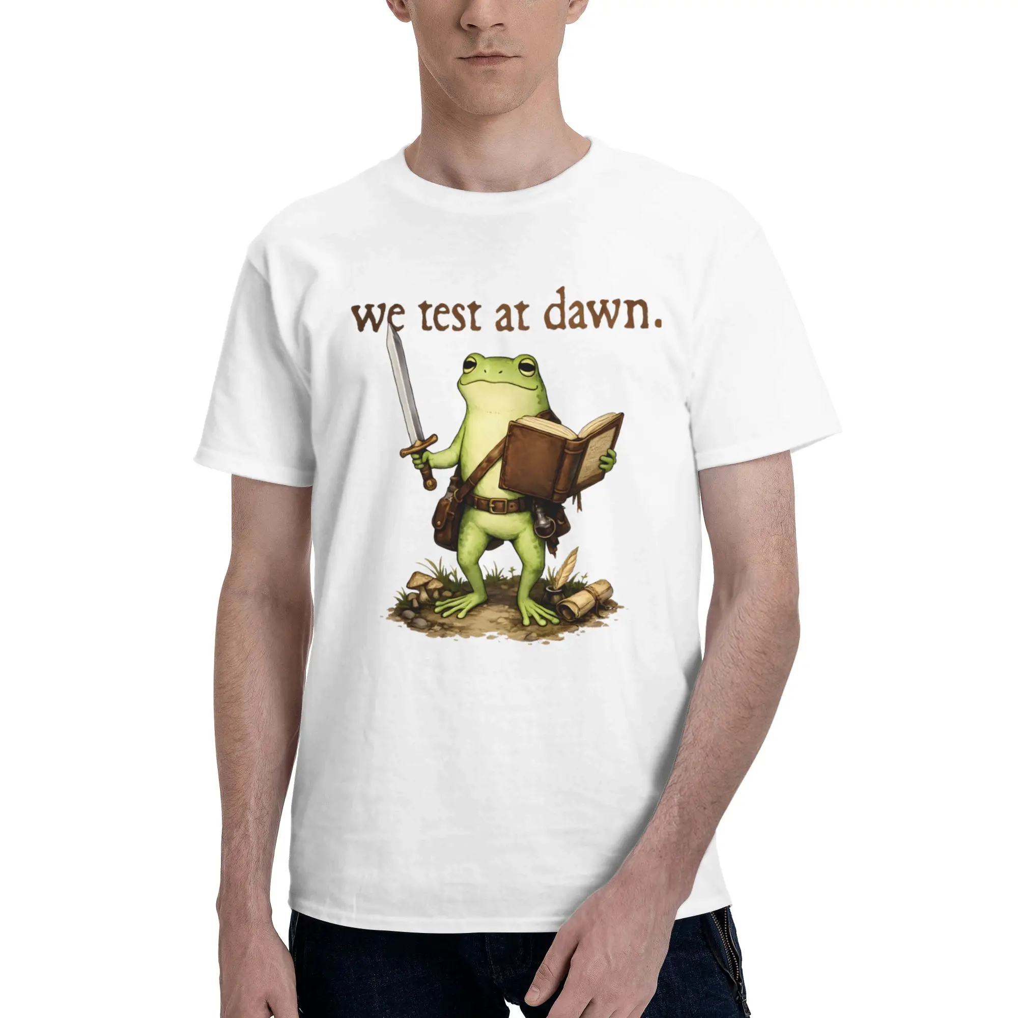 WE Test AT Dawn Print T Shirt for Men Women  Cotton  Tee Shirt Clothing