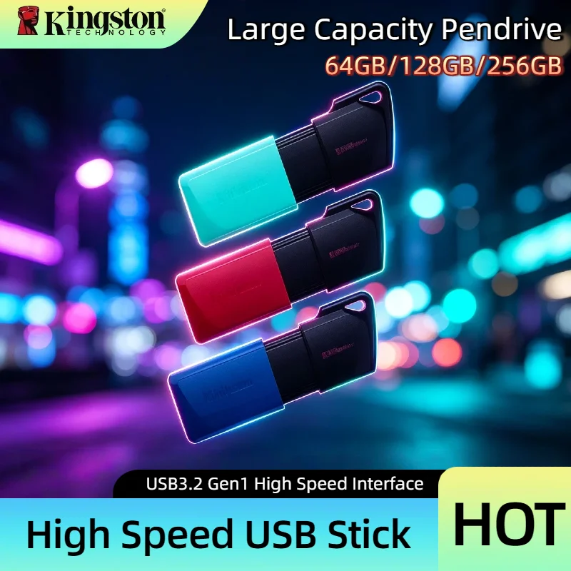 Original Kingston DTX USB 3.2 Gen 1 Flash Drive 64GB 128GB 256GB Pen Drive U Disk High Speed Memory Stick for Desktop Laptop PC