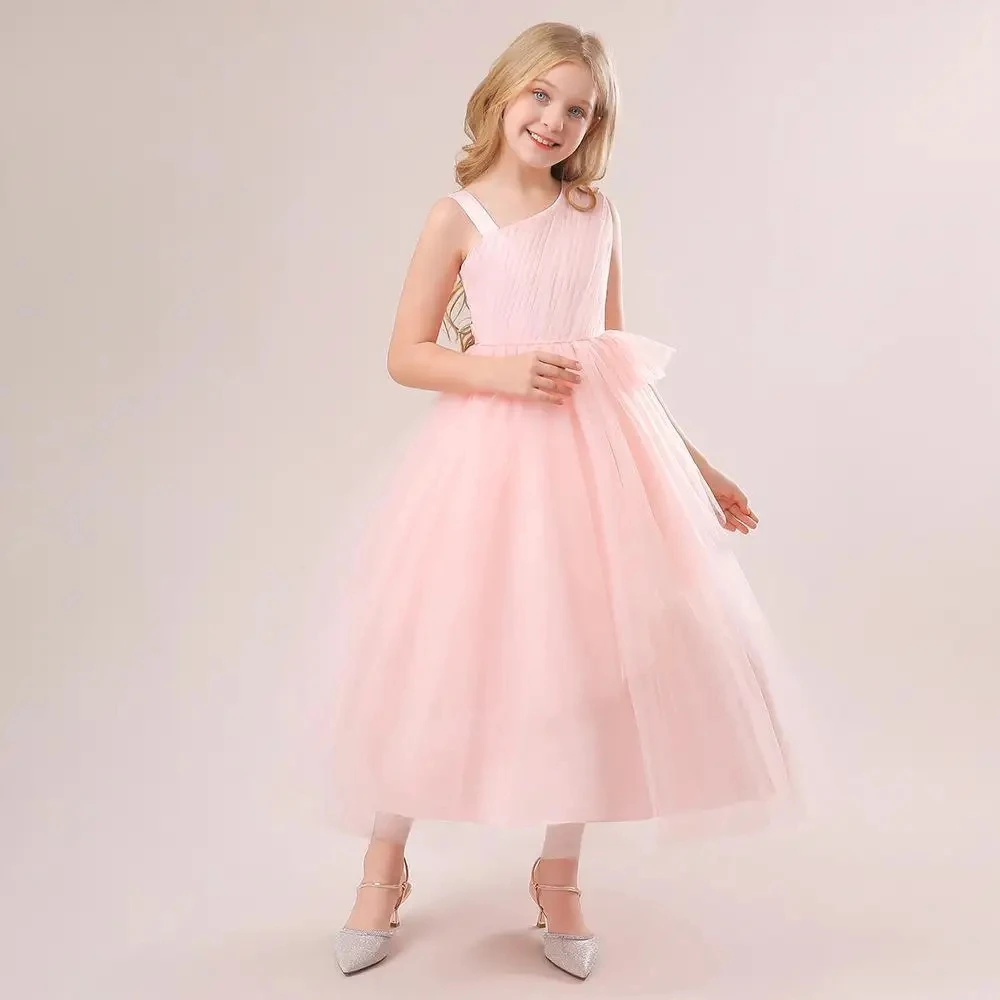 

Girl Birthday Dress Pink Flower Girl Dress Wedding Party Dress Christmas Girl Princess Dresses First Commuion