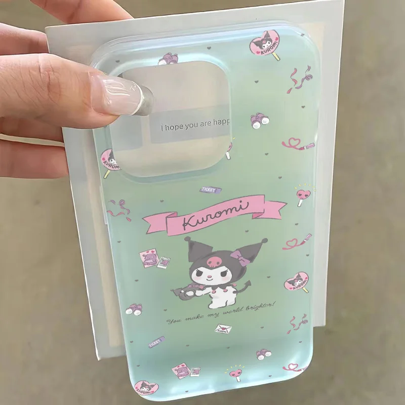 

Kawaii Kuromi Frosted Phone Case Anime Suitable for Apple 11/12/13/14/15/16/17/pro/promax/plus Earthquake-proof Anti-fall