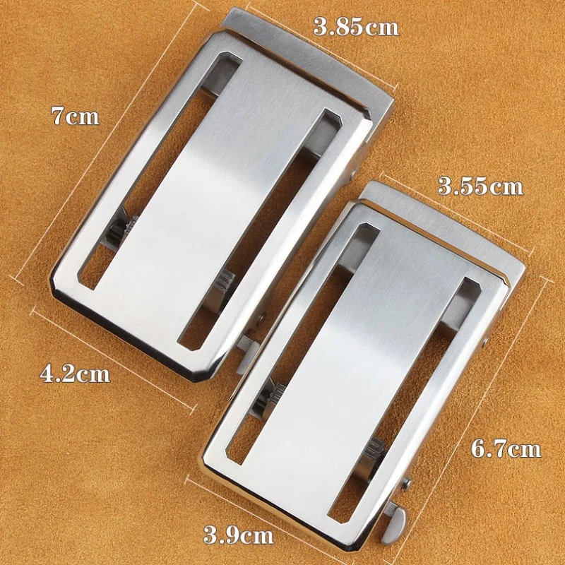 Men Lightweight Pure Titanium Automatic Belt Buckle 35mm Toothless Slide Clasp Hypoallergenic Leather Cowboy Belt Accessory 38mm