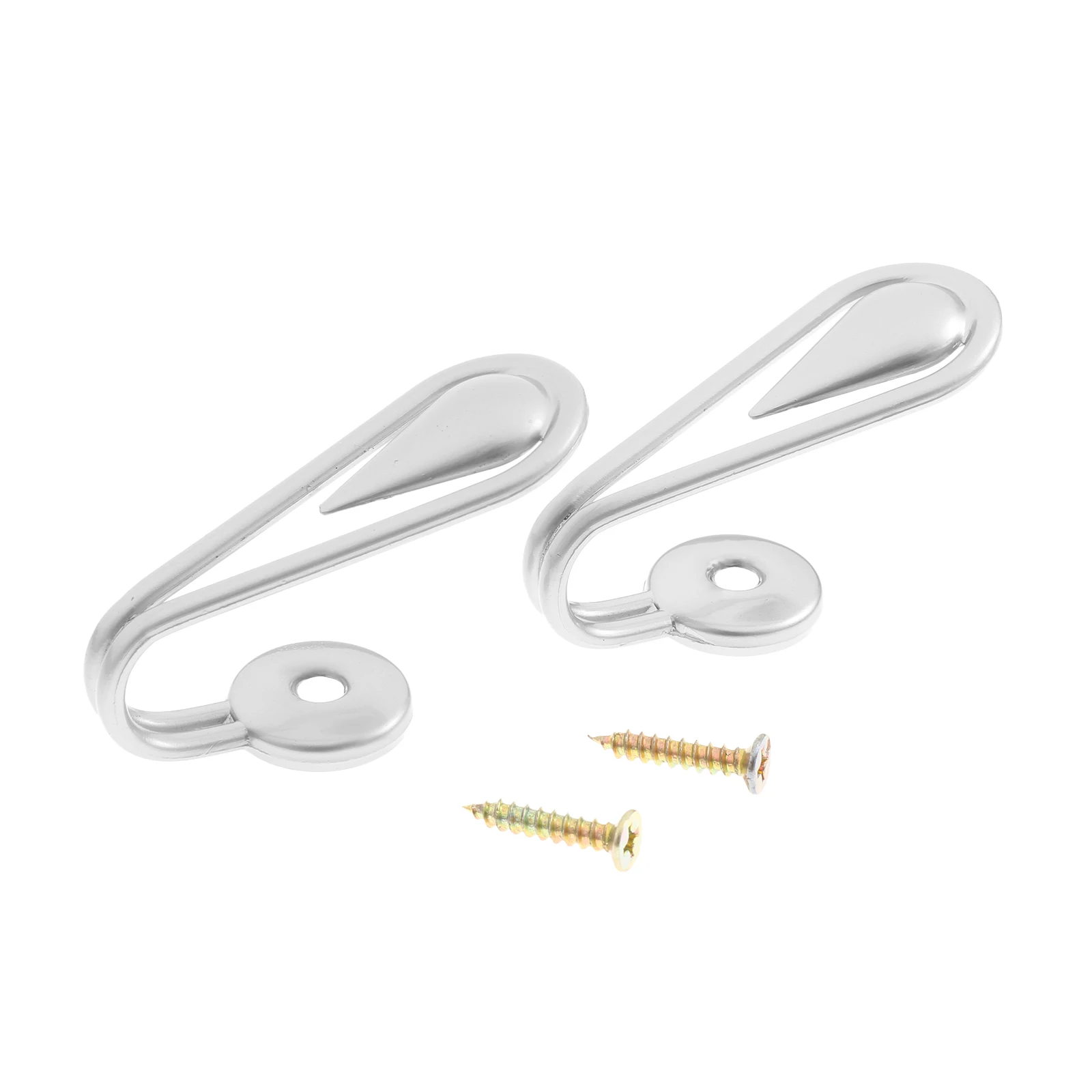 For Fix Curtain Ties,hang Towels Bath Balls Hats 2Pcs Water Droplet Shape Curtain Hooks Zinc Alloy W/screws 4 Colors Available