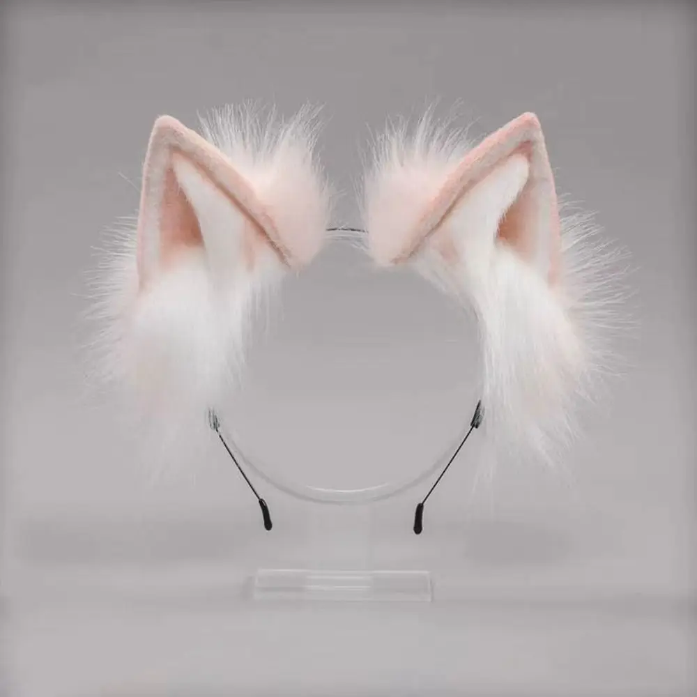 Fancy Props Cat Ear Headband Fashion Handmade Simulation Cosplay Headwear Plush Hairband Costume Party