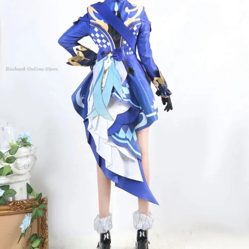 

Genshin Focalors Furina Anime Cosplay Costume Wig Game Genshin Fontaine Goddess Uniform Justice Fkarus Hydro Carnival Costume