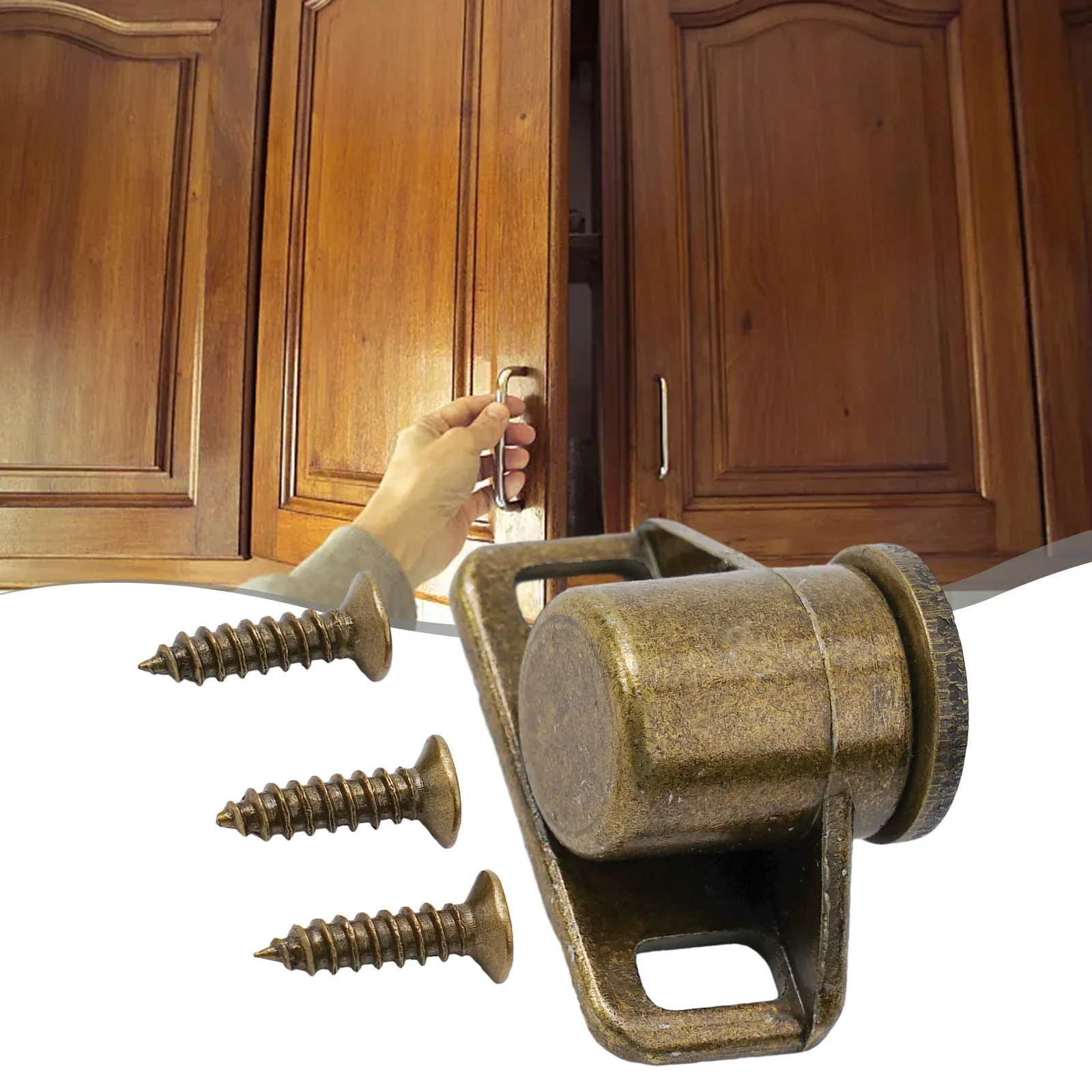 Keep Your Wardrobe and Cabinet Doors Secure with this High Powered Magnetic Door Catch Latch Made of Zinc Alloy