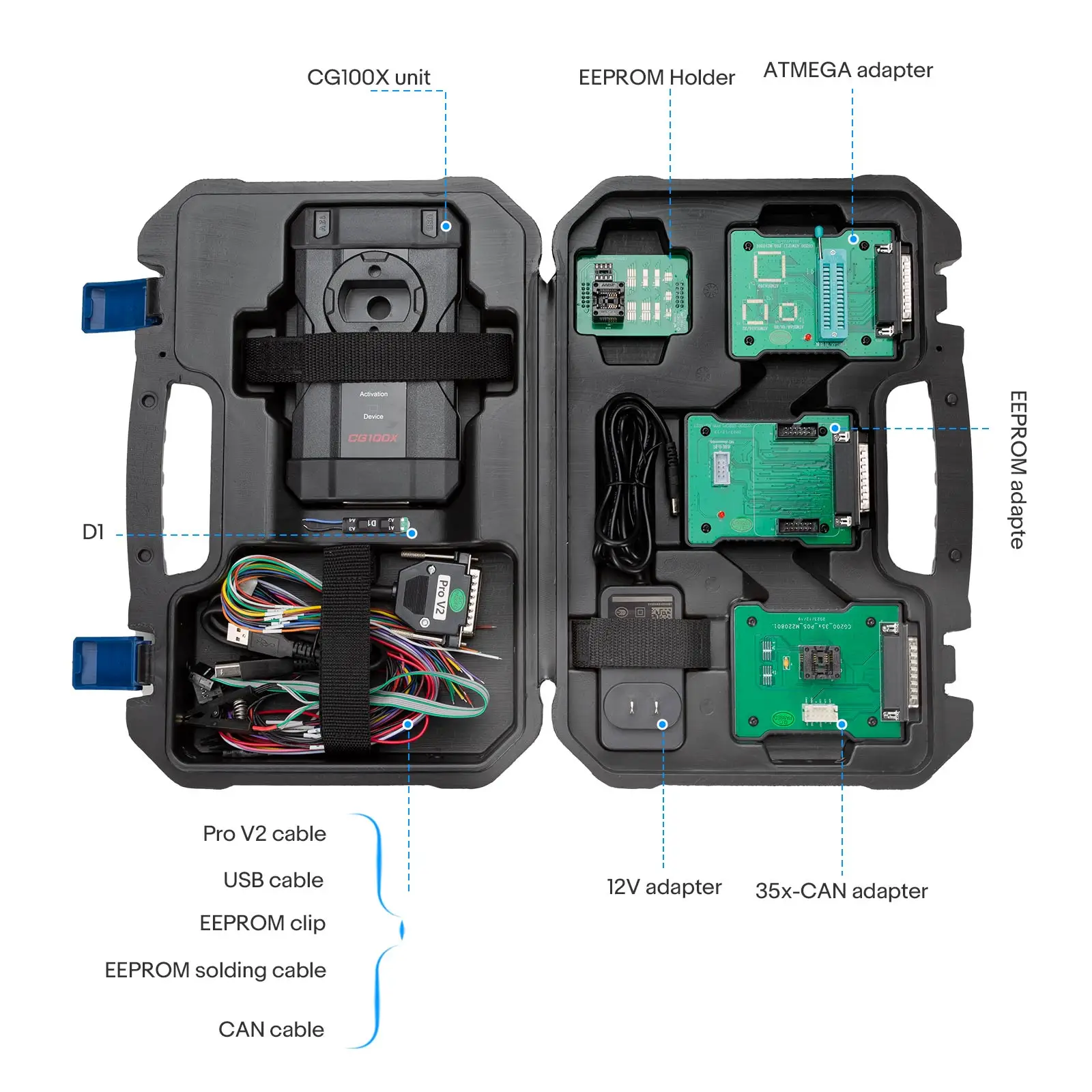 CGDI CG100X New Generation Smart Car Programmer Support MQB Add RH850 R7F701407 Get Free Pro V2 and D1 MQB Adapter