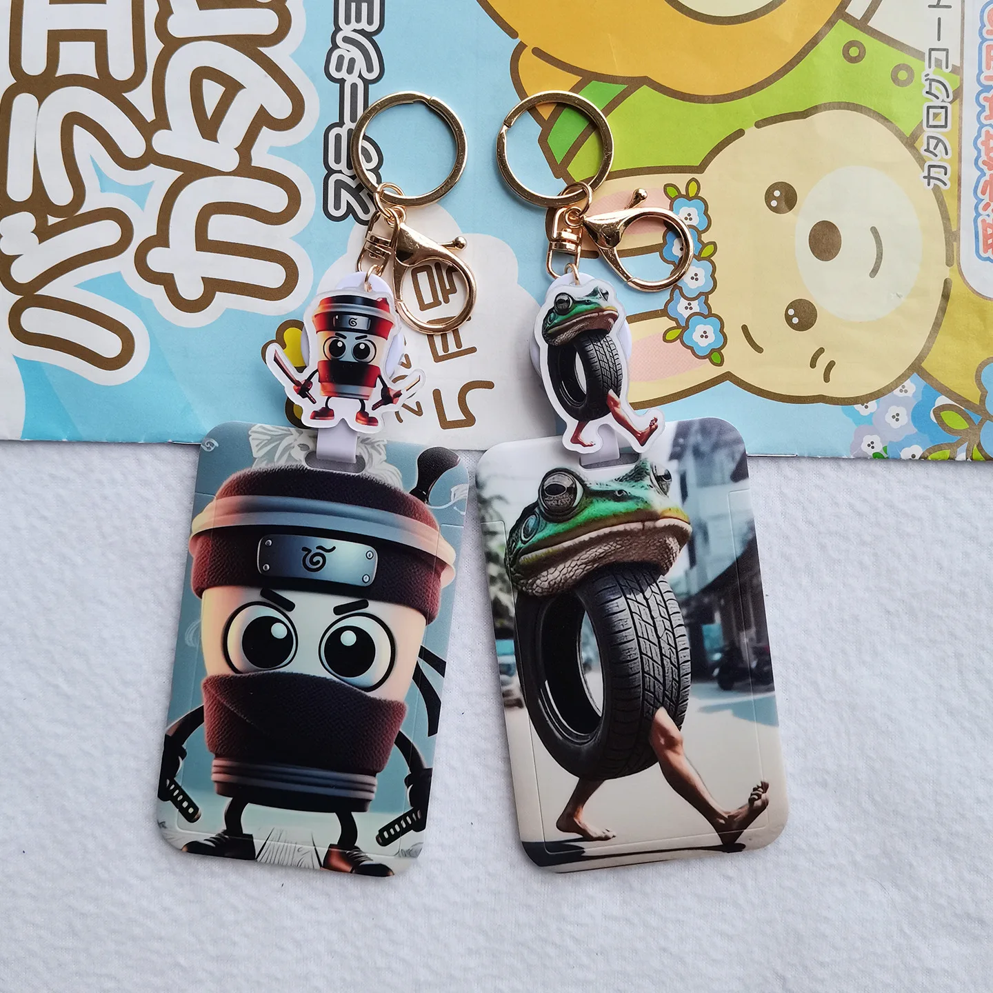 Tralalero Tralala Id Card Holder Key chain Tungtung Sahur Brainrot Passport Cover Car Bank Bus Protect Cases Bags Pendant Gift