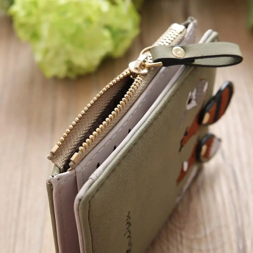 المرأة المحفظة سستة عملة المحفظة المال كليب حقيبة صغيرة حامل البطاقة الكرتون الحيوان المطبوعة المرأة المحفظة فتاة الجيب #4