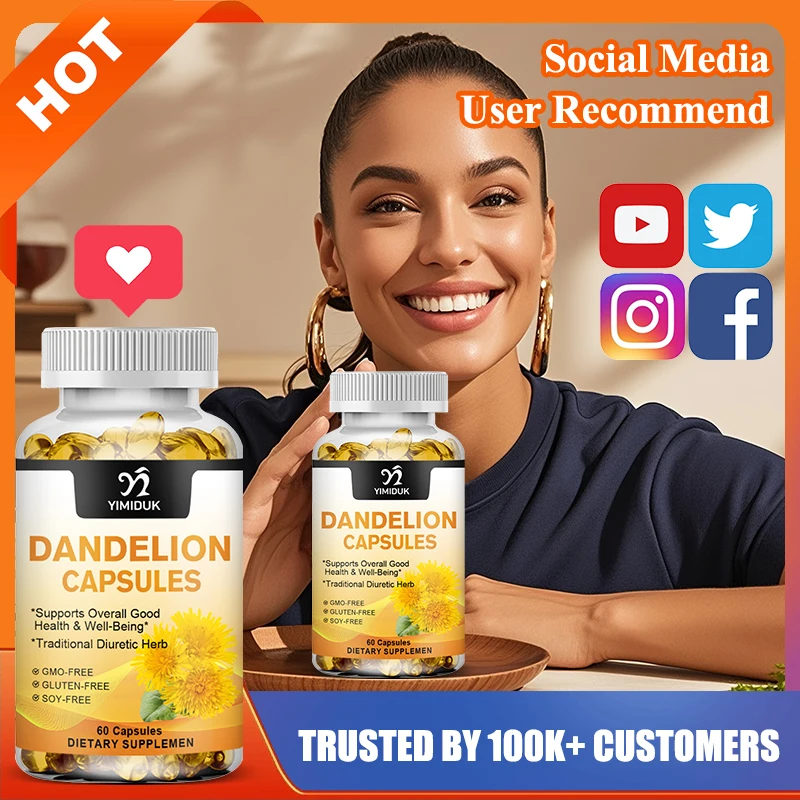 

Yimiduk Dandelion Supplement, for Liver Cleanse Detox & Repair, Digestion & Immune Health, Fat Digestion & Overall Cleansing