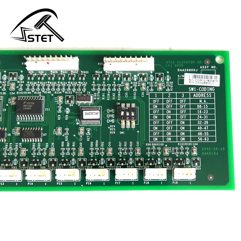 STET For OTIS Elevator Address PCB Communication Board RS32 SW1-CODING DAA DBA26800J1