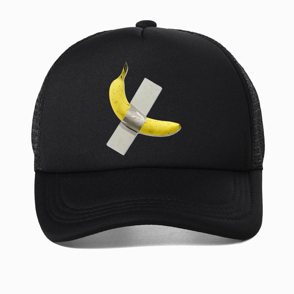 

Summer Men Women mesh Breathable hat Creative Designer Tape banana Print Baseball Cap Spring Autumn Outdoor Sports hats Bones