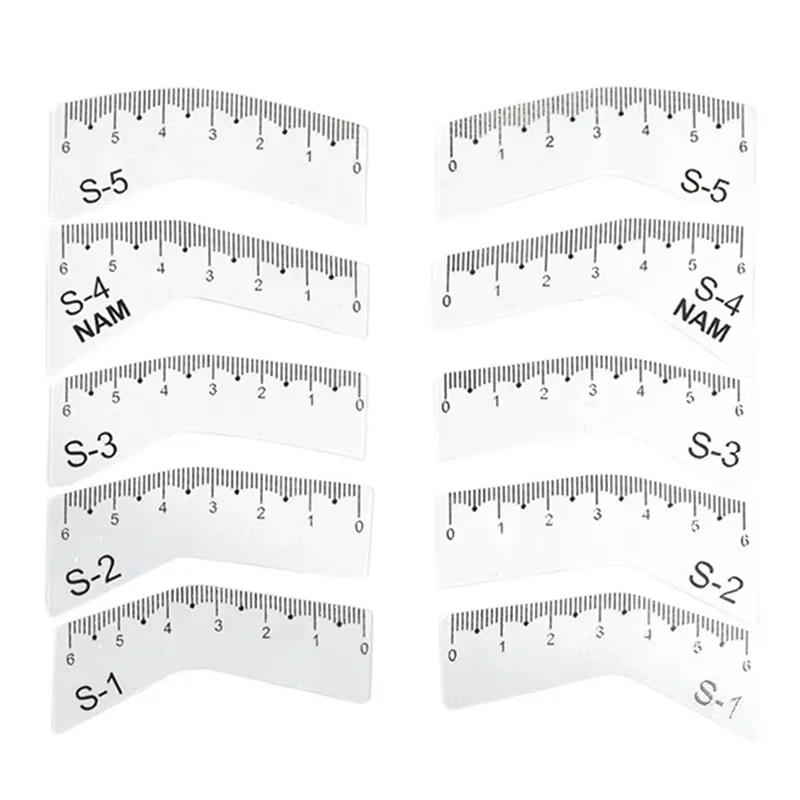 AA20-Easy Make Up Tools 5Pairs Wenkbrauw Liniaal DIY Eye Brow Tekening Gids Styling Vormgeven Grooming Sjabloon Kaart