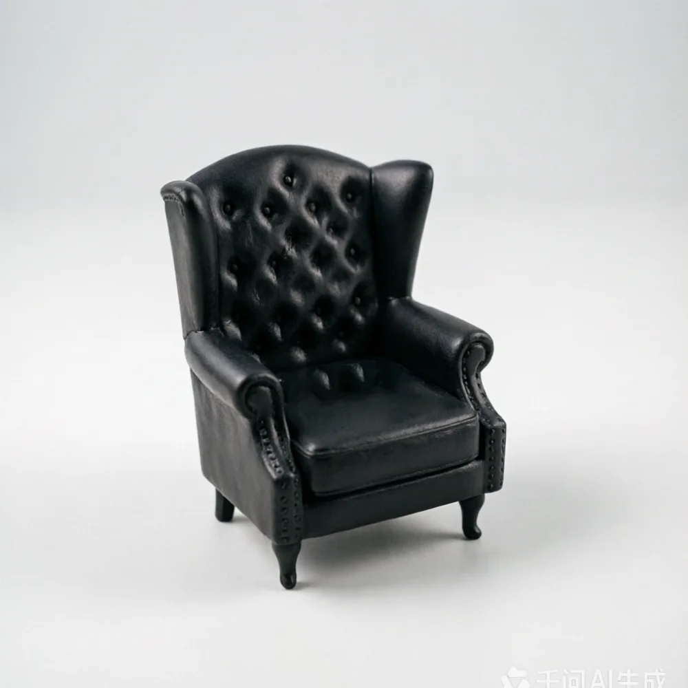 Mini Vintage Armchair Figurine Ring Jewelry Display stand Desktop Decor Tabletop Ornament Supply