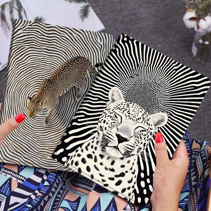 

Tiger Cat Leopard Print Cool For Xiaomi Redmi Mi Poco Pad 2 5 6s 7 7s Ultra Pro Max 14 12.4 12.1 inch Soft Tablet Case Gift