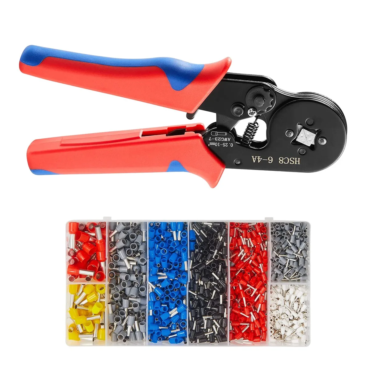 

Crimping Tools Wire Pliers - 1250 PCS Wire Ferrules with Crimpers Pliers Kit for Electricians, Adjustable Ratchet Tools