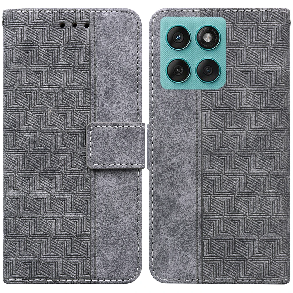 

Geometric Embossed Leather Flip Case FOR Blackview A80 A60 PRO Phone Cases Wallet Card Cover