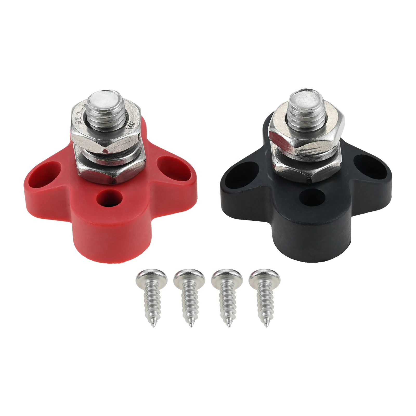 2Pcs Red/Black M10 (3/8