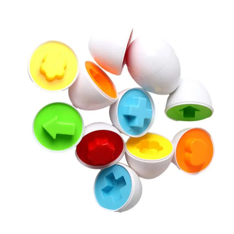 

6pcs Montessori Learning Education Math Toys Smart Eggs 3D Puzzle Game For Baby Children Cognition Early Educational Toys