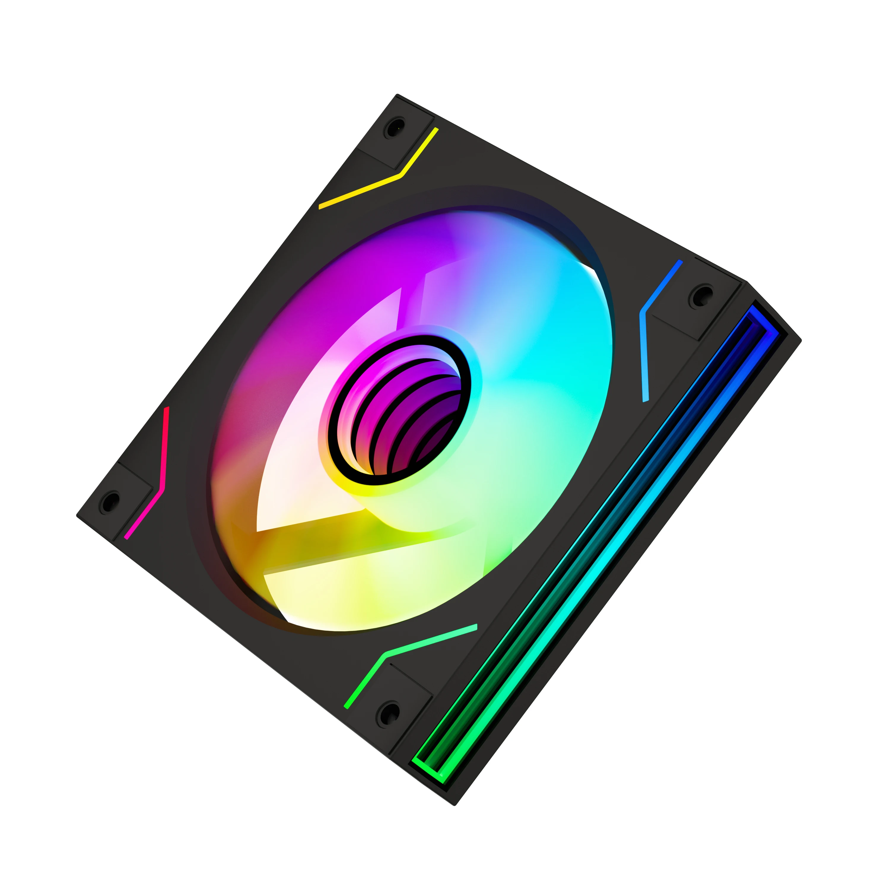 Kimdoole ARGB Fan 120mm PC Case Fan Kit 4pin PWM CPU Cooling Fans Infinity Mirror Design 4Pin PWM 5V 3Pin Quiet Cooling Fan