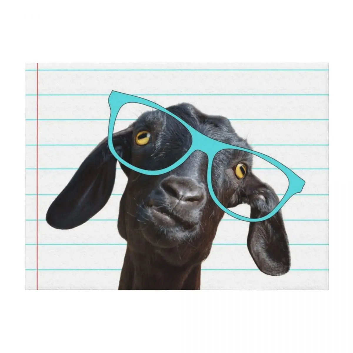 

Smarty Goat Throw Blanket Plush Bed linens Soft Plush Plaid Retros Blankets