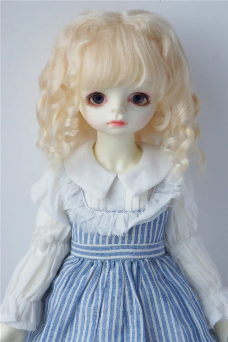 JD162 1/12 1/8 1/6 1/4 1/3 롱 로맨틱 사우베이지 웨이브 모헤어 BJD 가발 OB11 YOSD MSD SD DOD 인형 액세서리