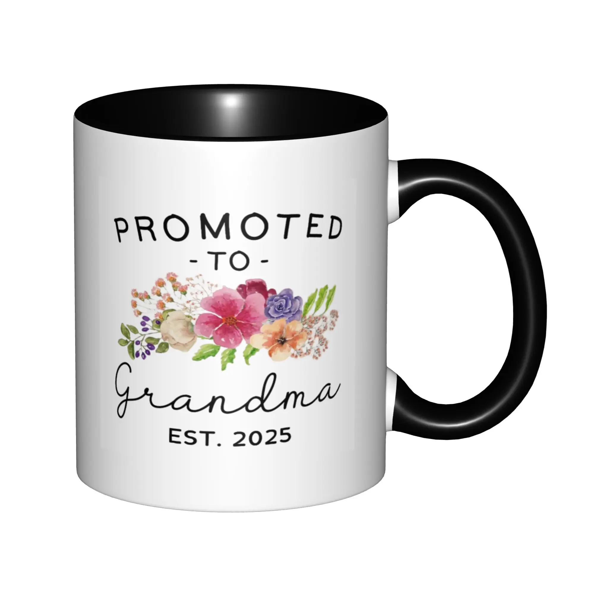

Promoted to Grandma Est 2025 First Time New Grandma To be Mugs For Birthday Coffee Mugs Ceramic Tea Cups 11oz