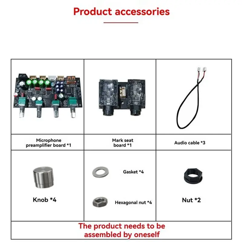 SQPP-Anti-Whistle DC8-36V AMP บอร์ดคาราโอเกะพร้อมรีเวิร์บ ไมโครโฟนพรีแอมป์ระดับมืออาชีพ โมดูลผสมสัญญาณเสียง DSP พร้อมโมดูล AS21