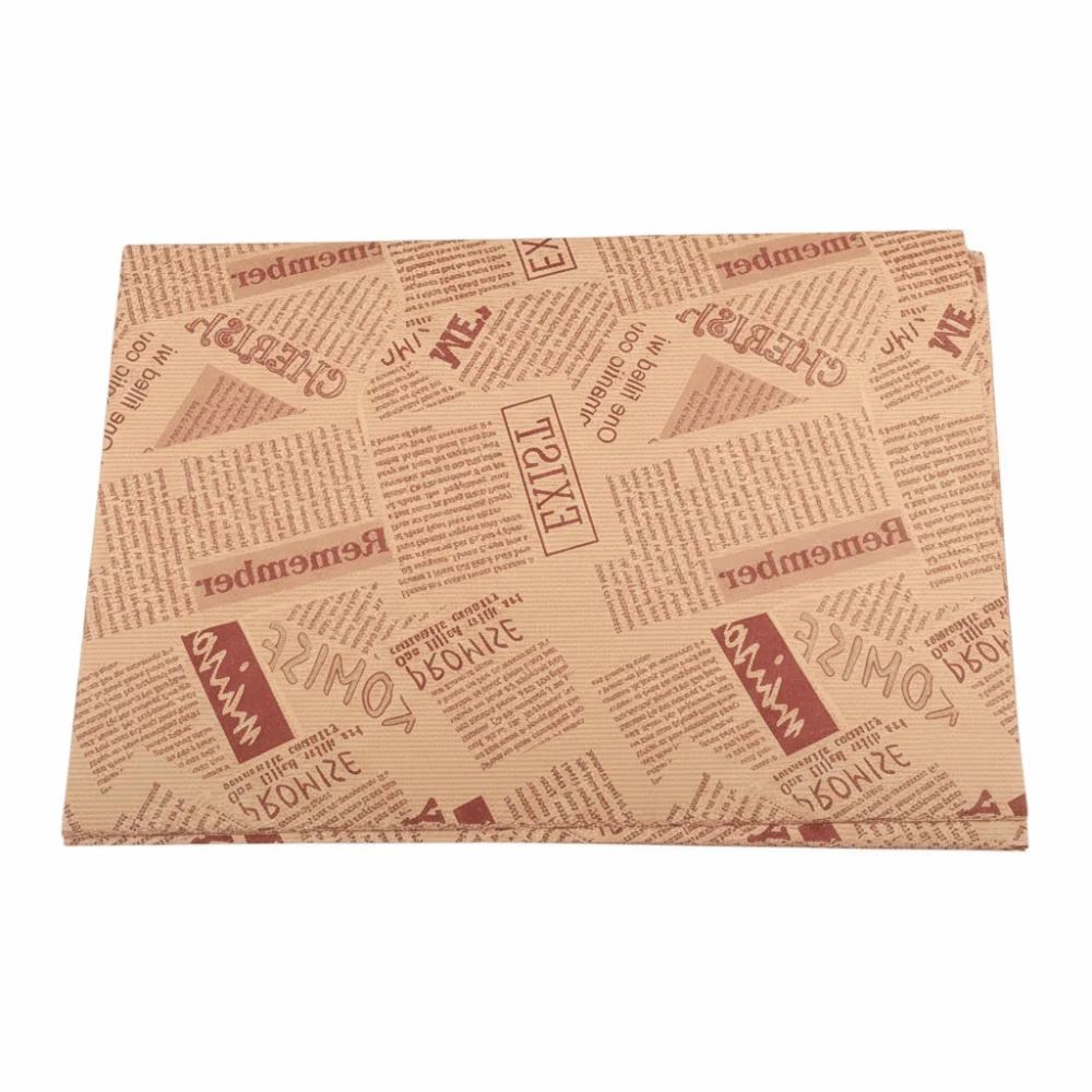 50pcs Oil-Proof Sandwich Wrapping Paper Non-Stick Air Baking Accessory Hamburger Paper 28x38cm Baking Tray Paper Pizza